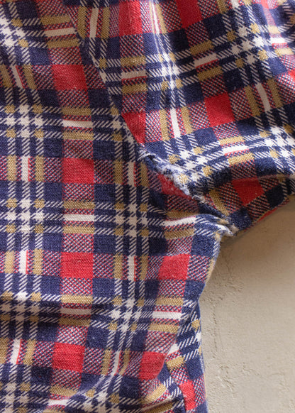 1990s Cotton Flannel Button Up Shirt Size S/M