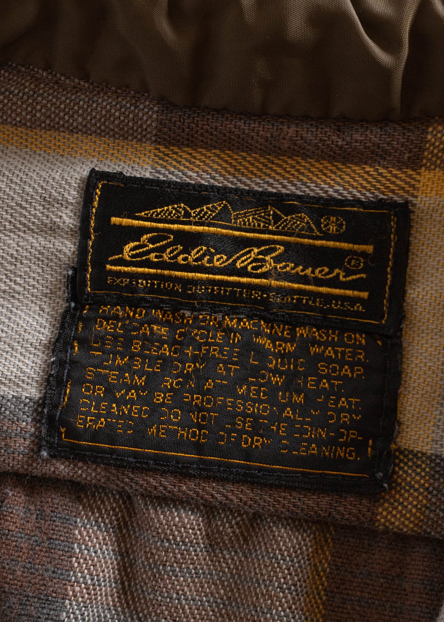 1980s Eddie Bauer Light Flannel Button Up Shirt Size 2XS/XS