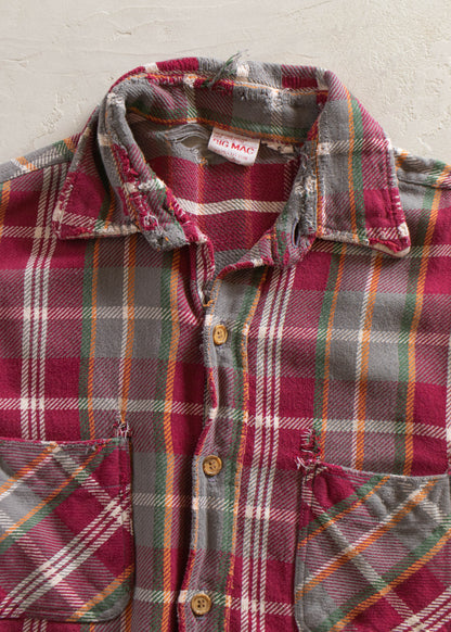 1970s JC Penney Big Mac Cotton Flannel Button Up Shirt Size L/XL