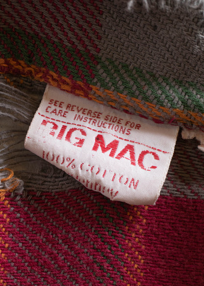 1970s JC Penney Big Mac Cotton Flannel Button Up Shirt Size L/XL