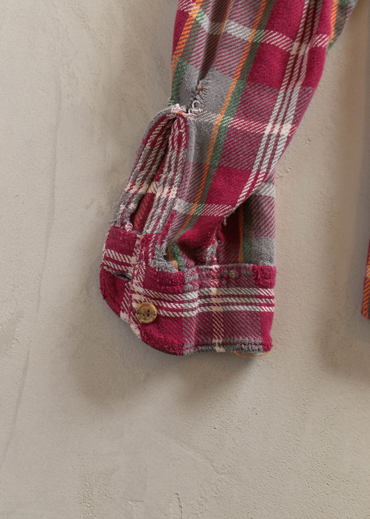 1970s JC Penney Big Mac Cotton Flannel Button Up Shirt Size L/XL