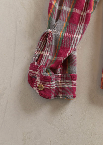 1970s JC Penney Big Mac Cotton Flannel Button Up Shirt Size L/XL