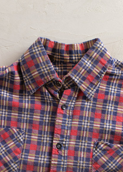 1990s Cotton Flannel Button Up Shirt Size S/M