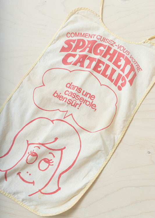 Vintage Catelli Spaghetti Apron