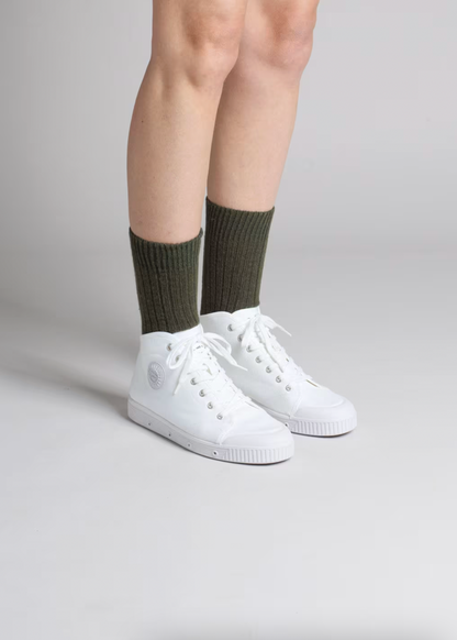 Spring Court Unisex B2 High-Top Canvas - White
