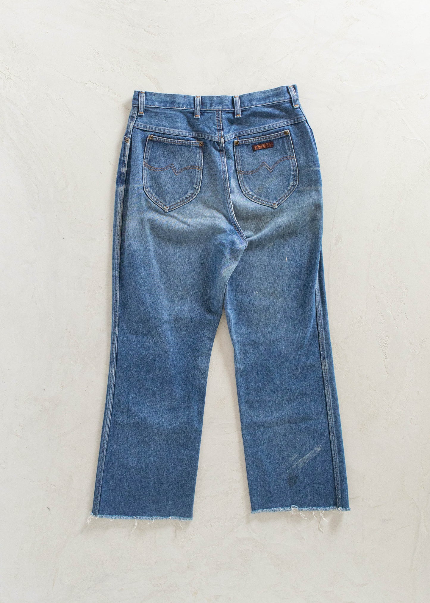 Vintage 1980s Wrangler Darkwash Flare Jeans Size Women's 28 Men's 31