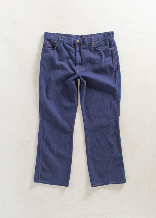Vintage 1980s B.S.R Darkwash Flare Jeans Size Women's 36 Men's 38