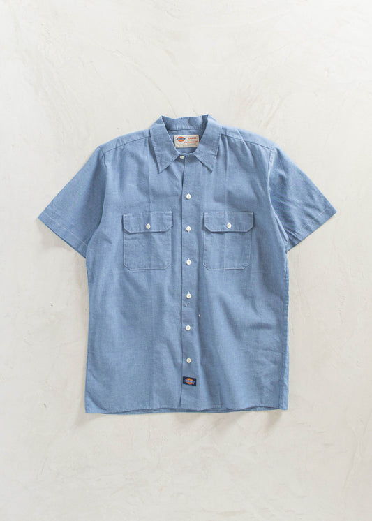 Dickies Chambray Button Up Shirt Size M/L
