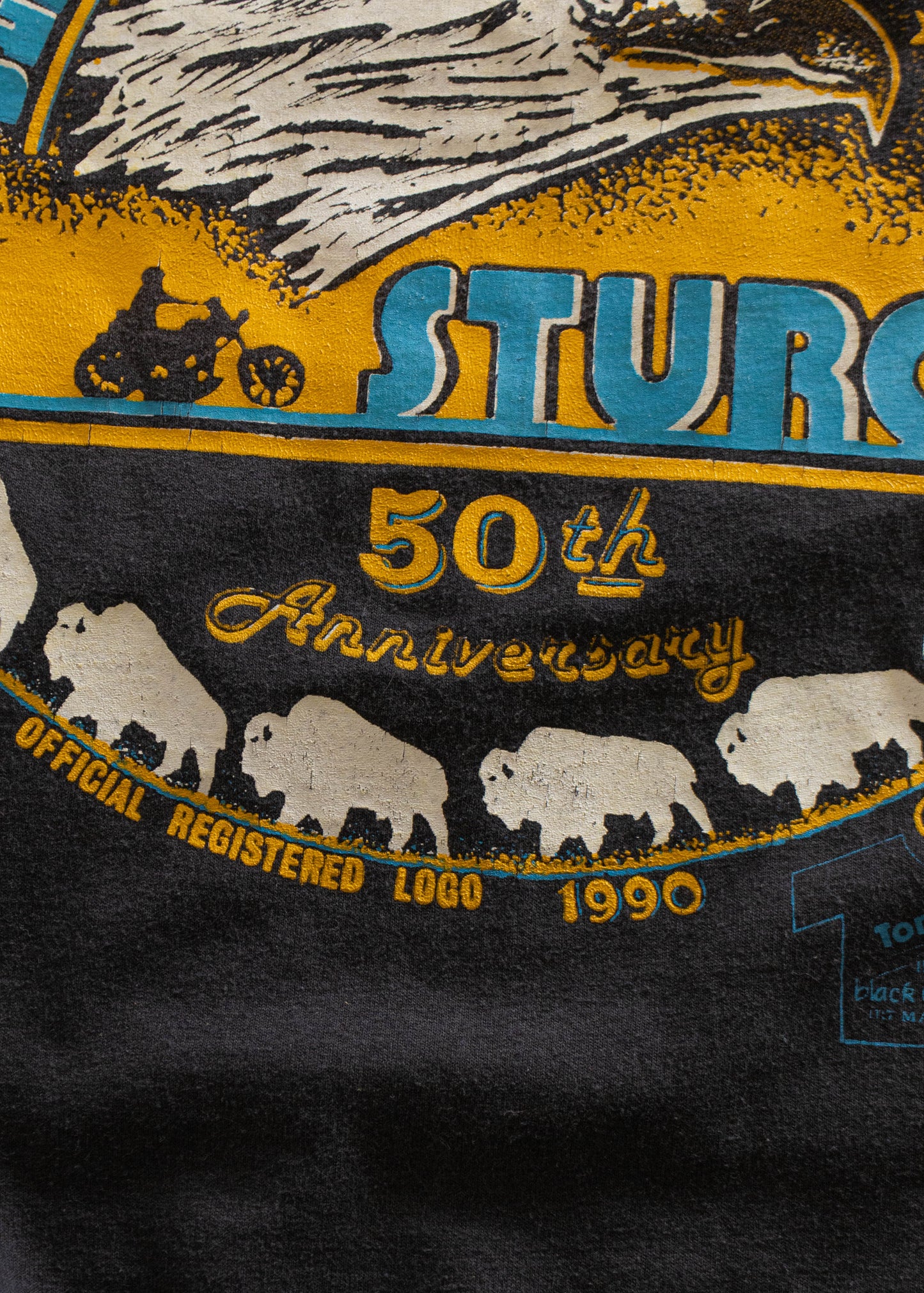 1990s Sturgis Rally 50th Anniversary T-Shirt Size M/L