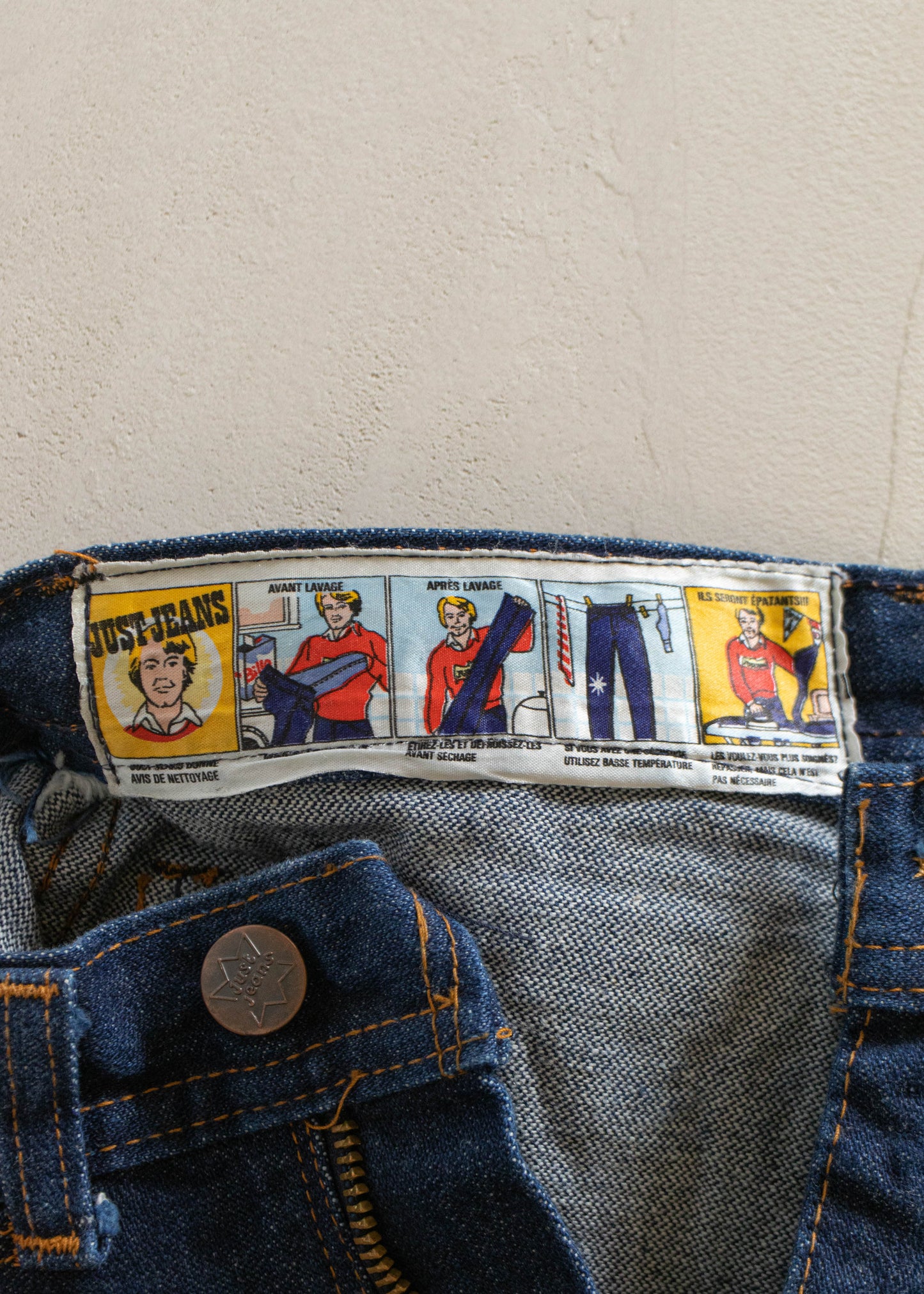 1970s Just Jeans Darkwash Flare Jeans Size Women's 24 Men's 28