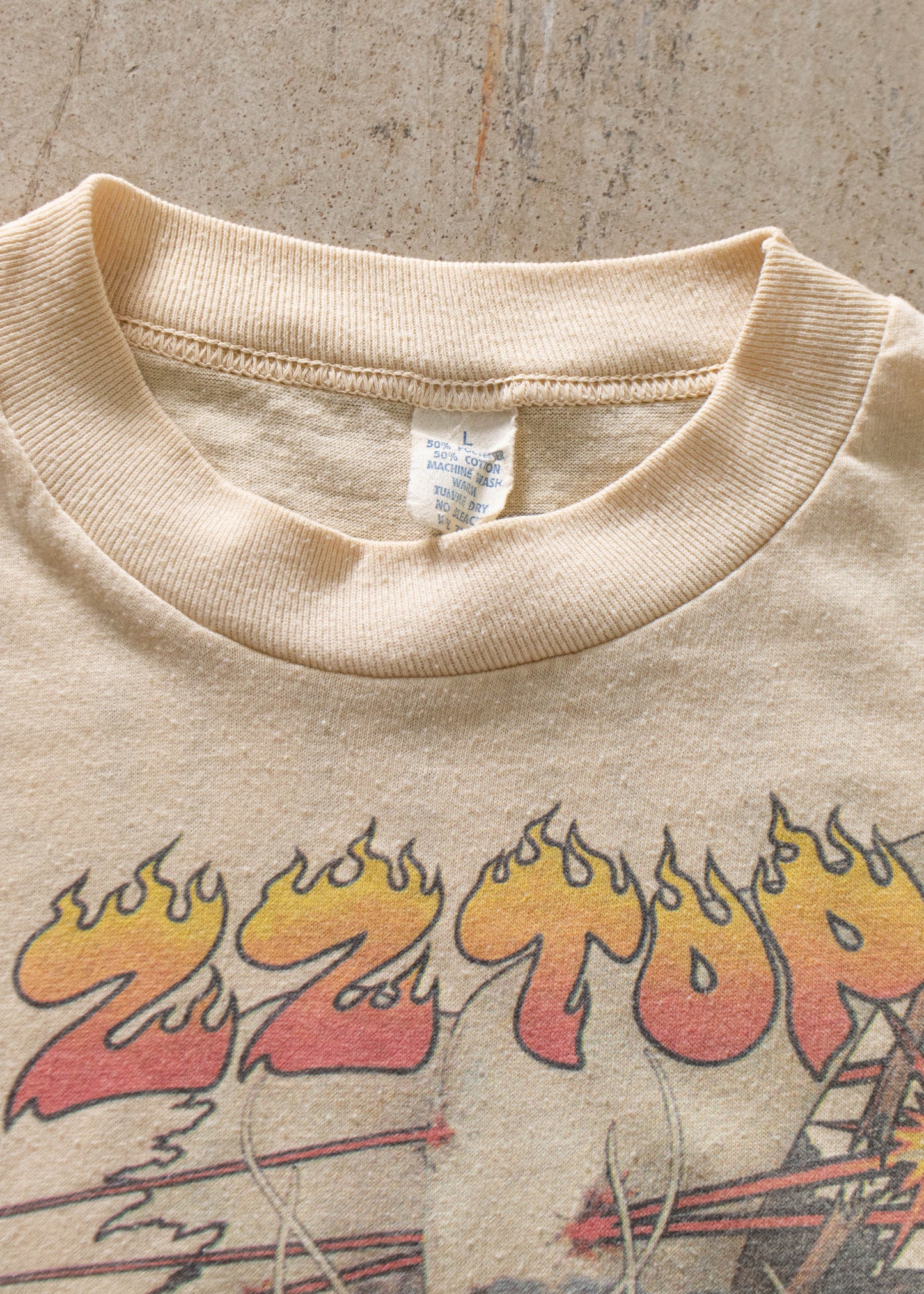 Vintage 1980 ZZ Top Expect No Quarter Tour T-Shirt Size S/M