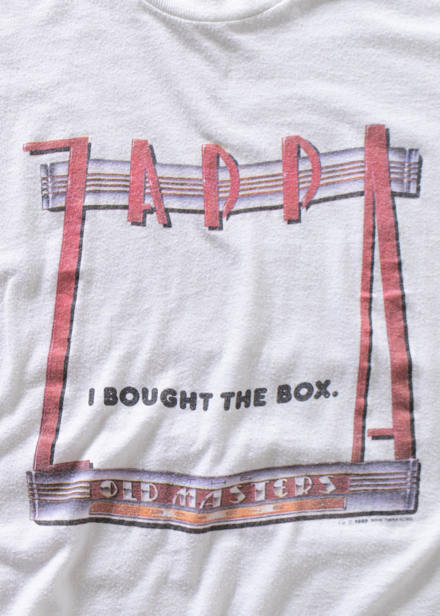 1985 Frank Zappa I Bought The Box T-Shirt Size S/M