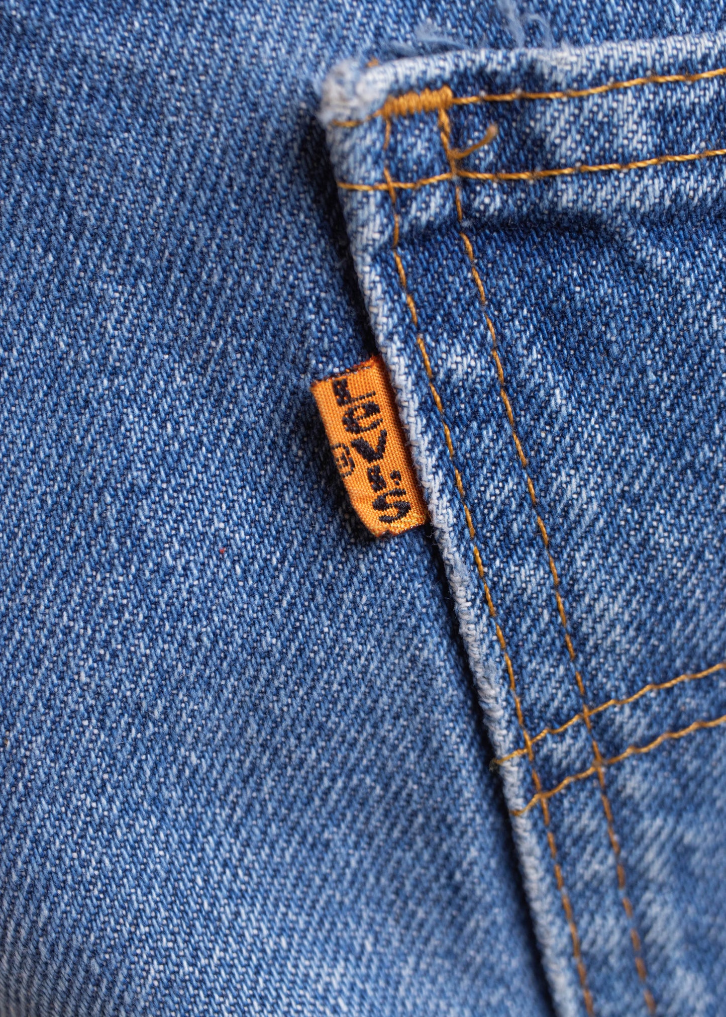 1970s Levi's Orange Tab Midwash Flare Jeans Size Women's 31 Men's 33