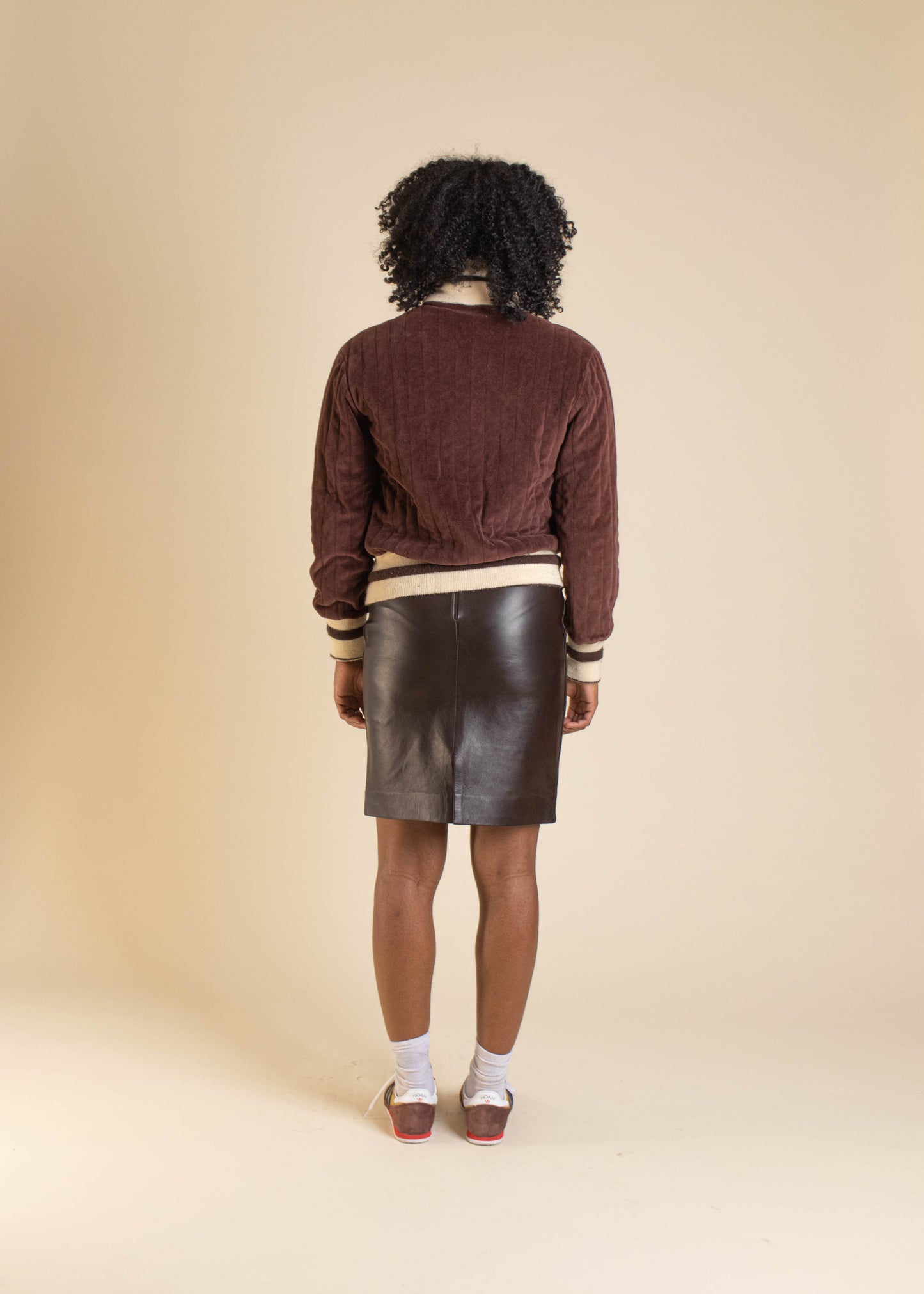 1990s Leather Midi Skirt Size Women's 24 Men's 26