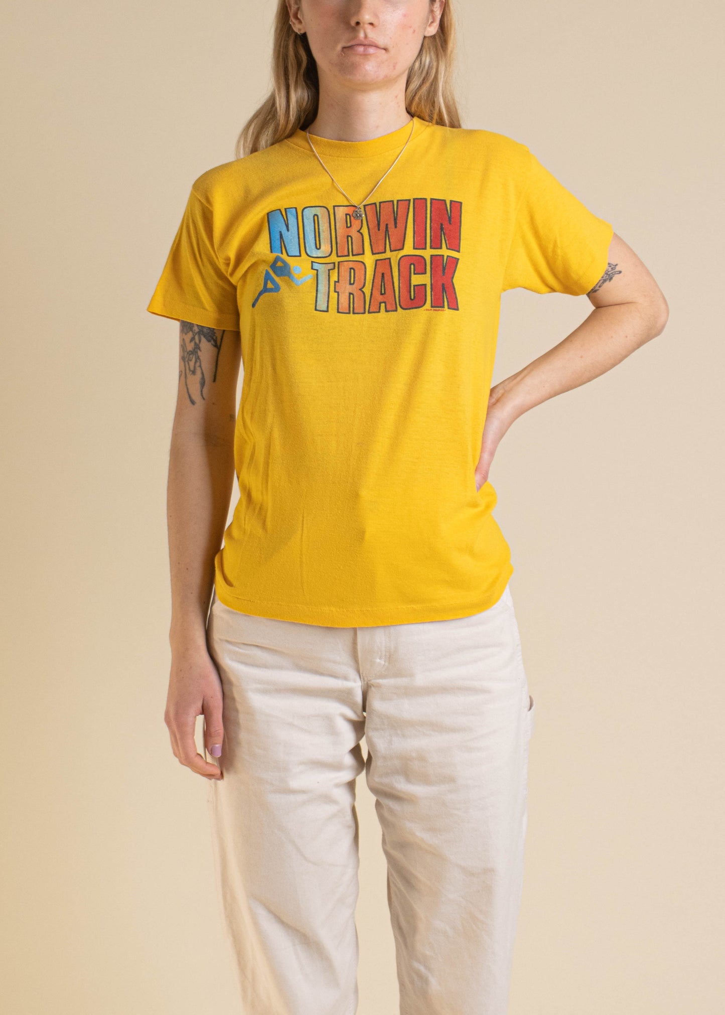 1980s Thunderbird Norwin Track T-Shirt Size XS/S