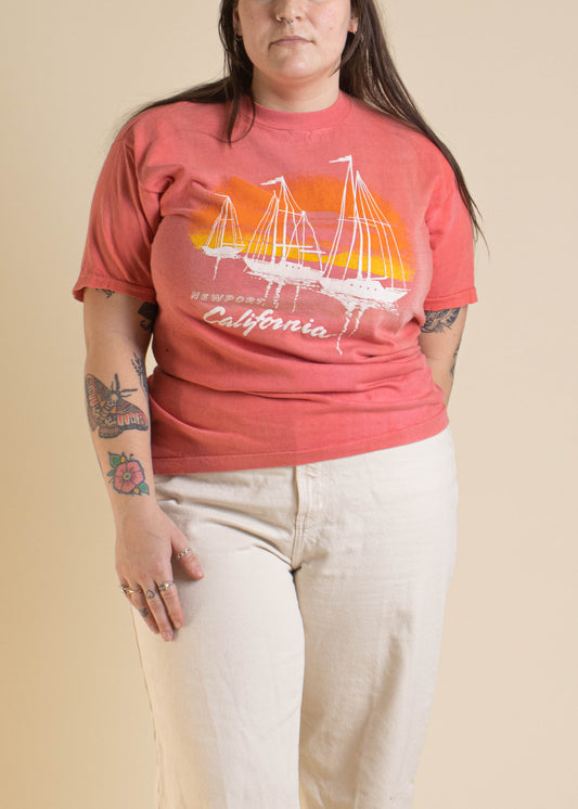 1980s New Port California Souvenir T-Shirt Size M/L