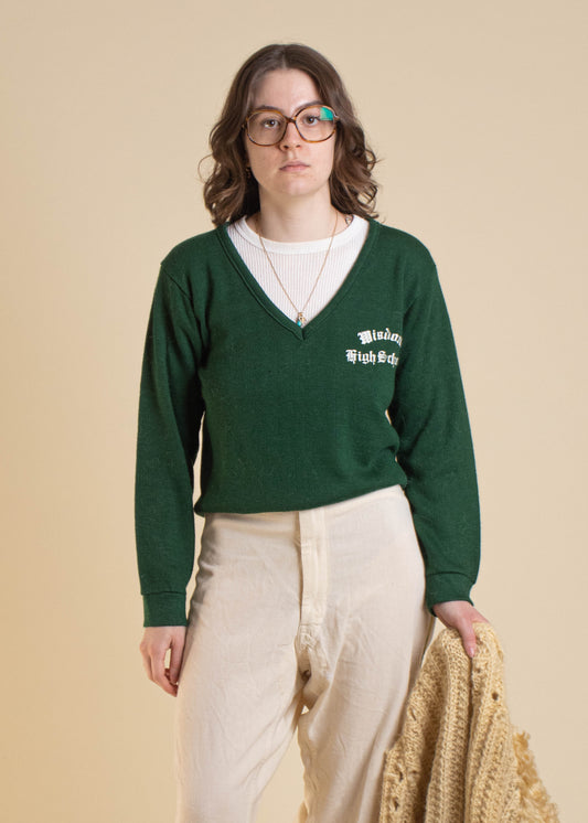 1980s Wisdom High School Pullover Sweater Size XS/S