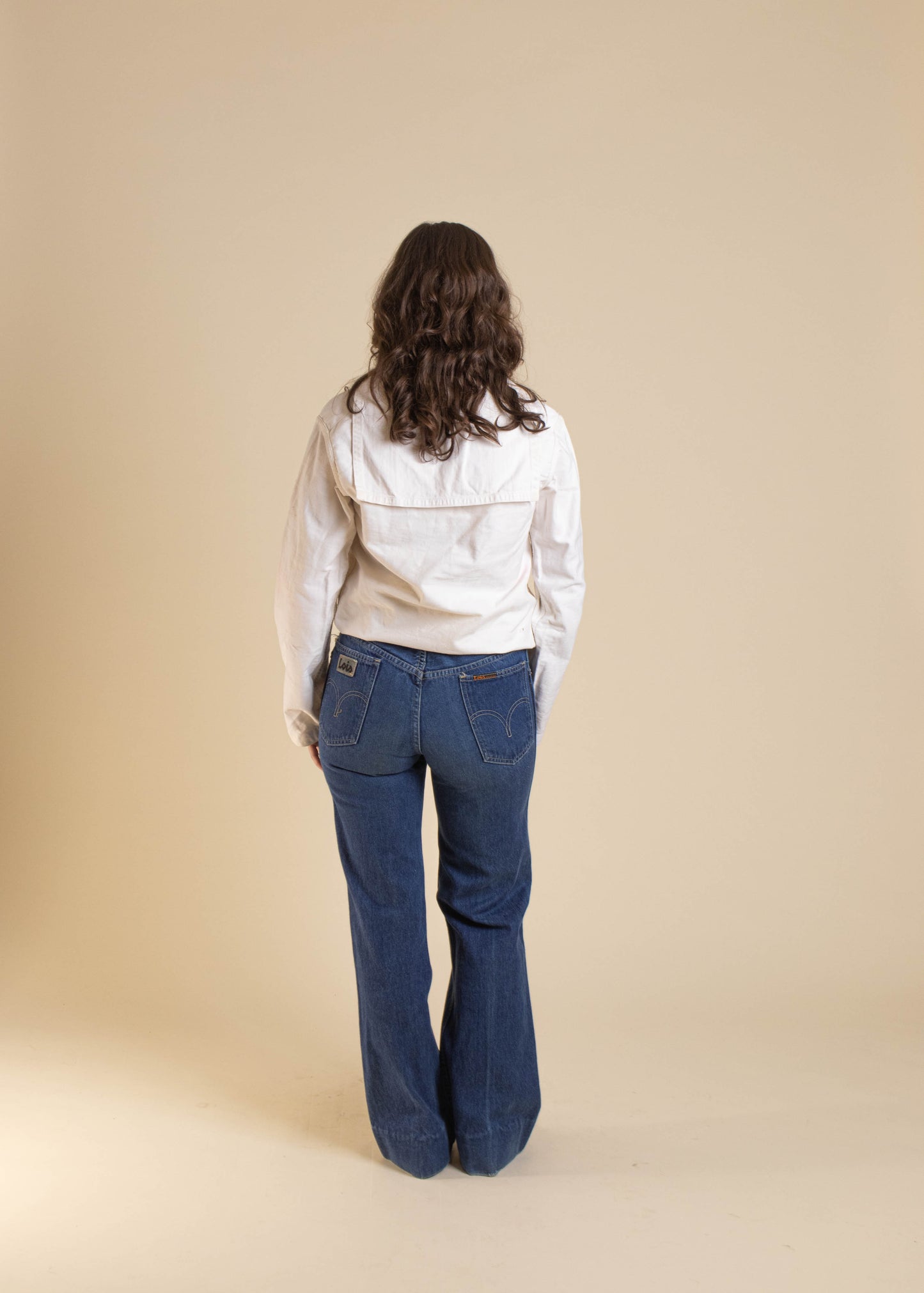 1980s Lois Darkwash Flare Jeans Size Women's 29 Men's 32