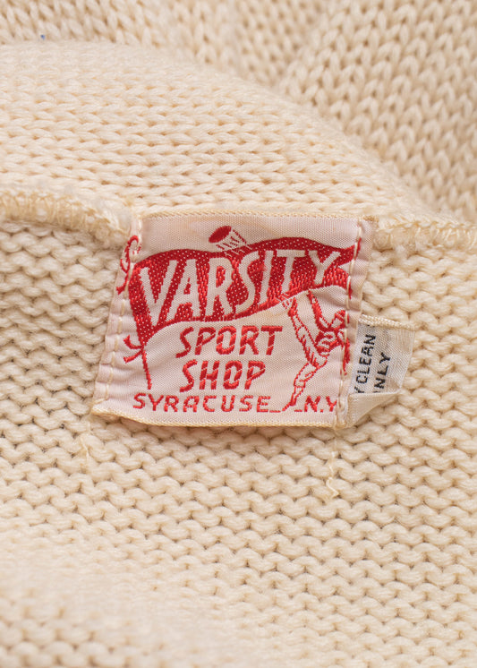 1950s Sport Shop Varsity Letterman Cardigan Size S/M