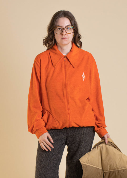 1970s Jantzen Terry Cloth Track Jacket Size M/L
