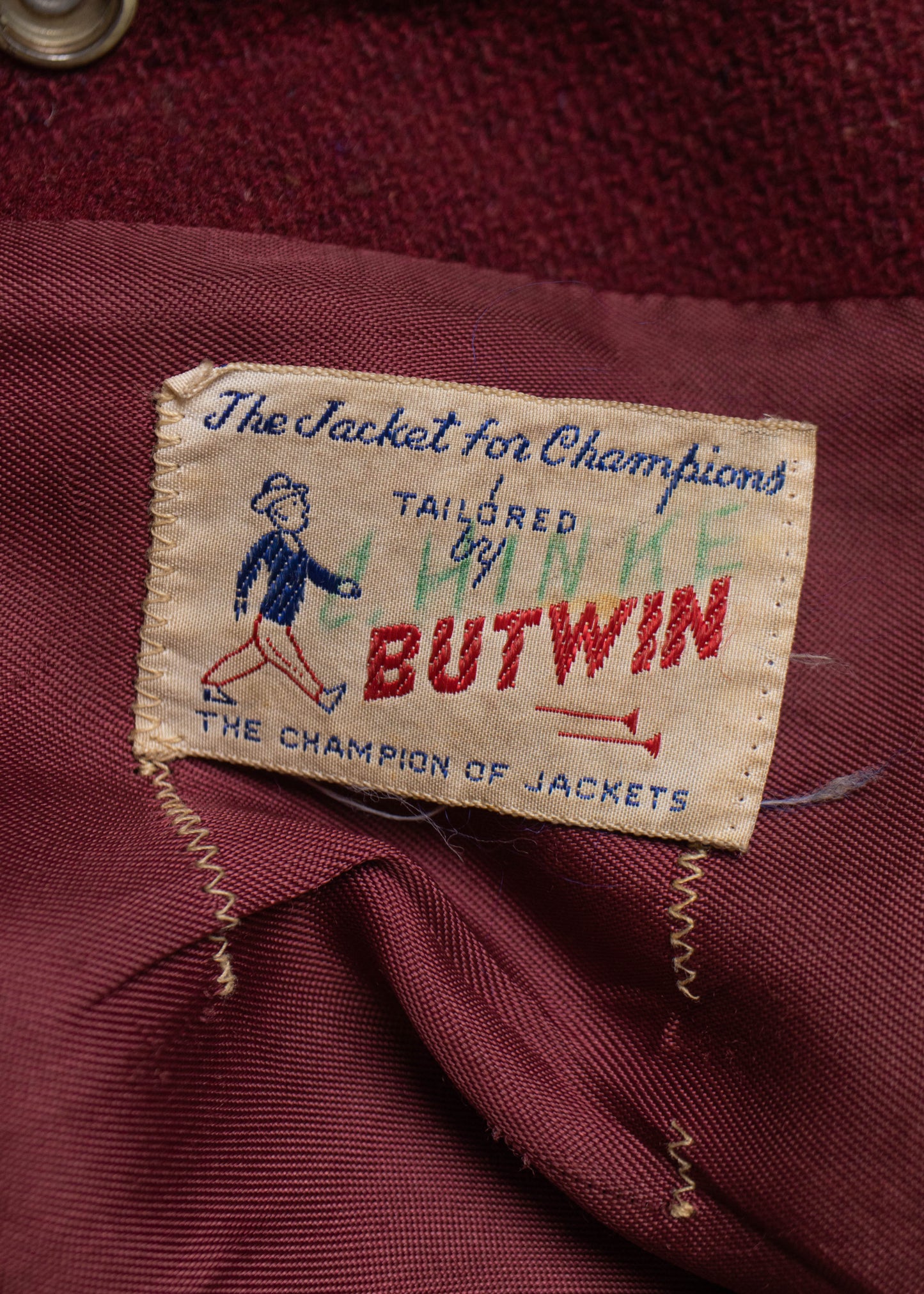 1950s Butwin Varsity Letterman Jacket Size L/XL