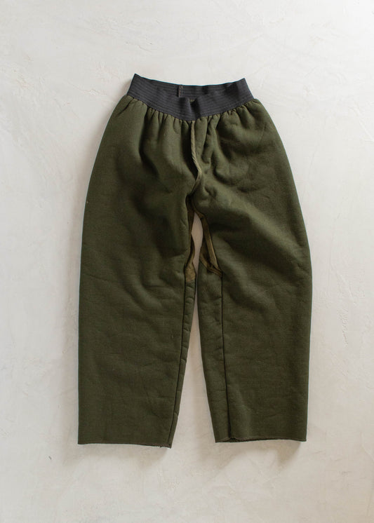 1990s German Military Polar Fleece Sweatpants Size Women's 29 Men's 32