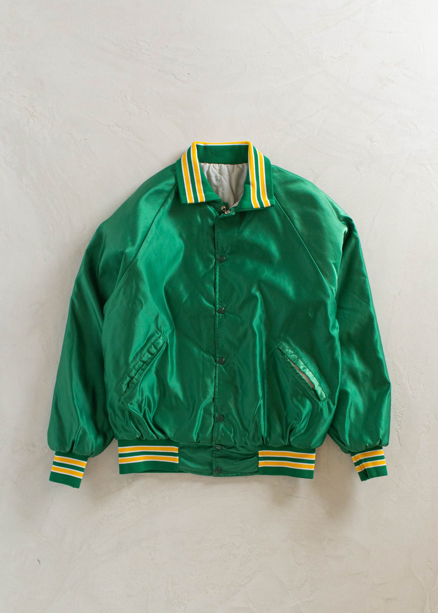 1980s Nylon Quilted Lining Bomber Jacket Size M/L