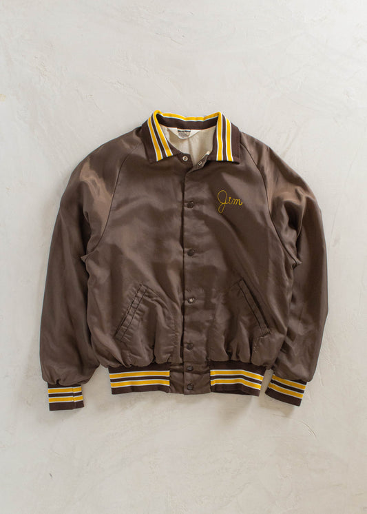 1970s Don Alleson Athletic Peshtigo Sportsman Club Nylon Bomber Jacket Size M/L