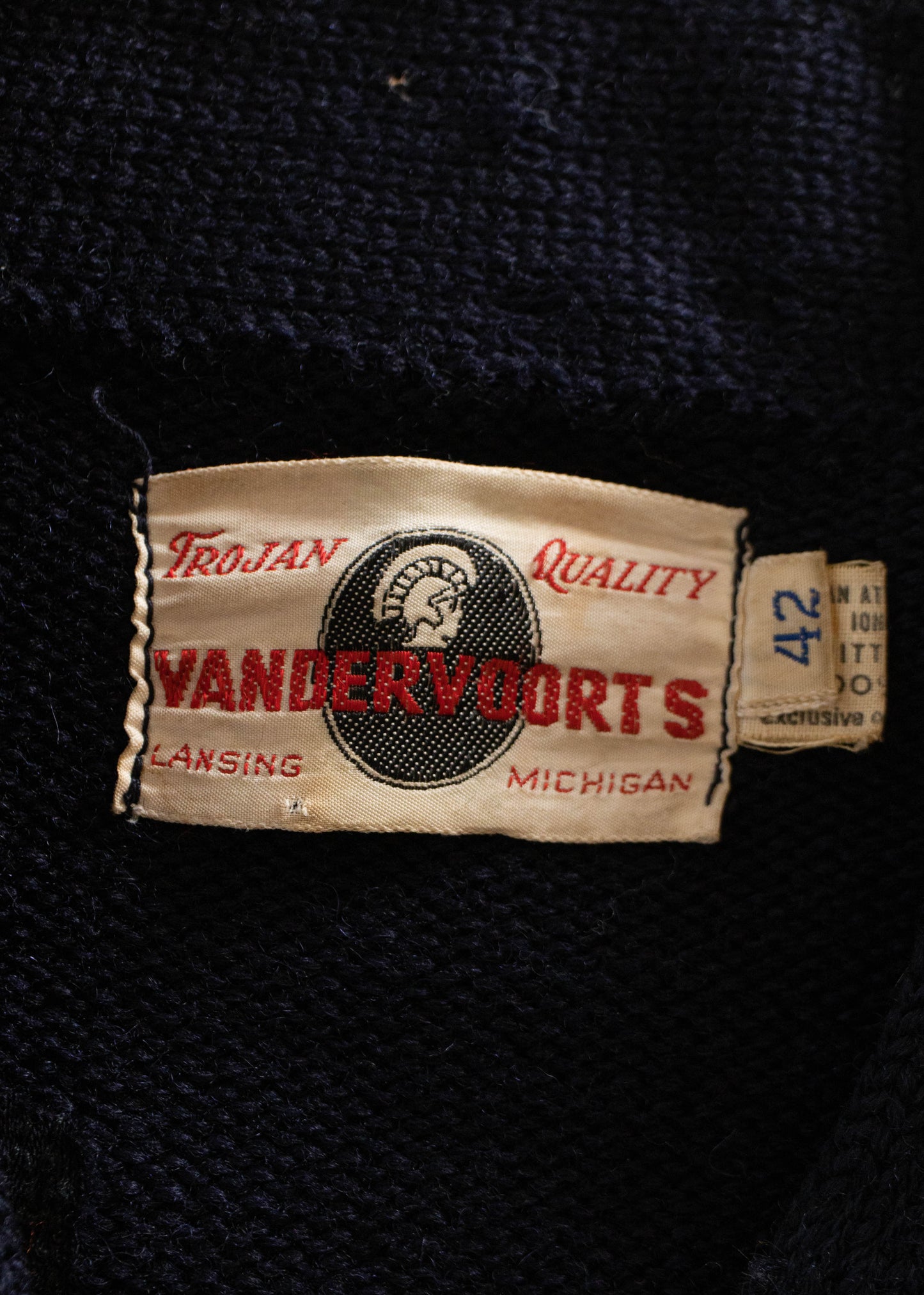 1960s Trojan Athletic Varsity Cardigan Size S/M