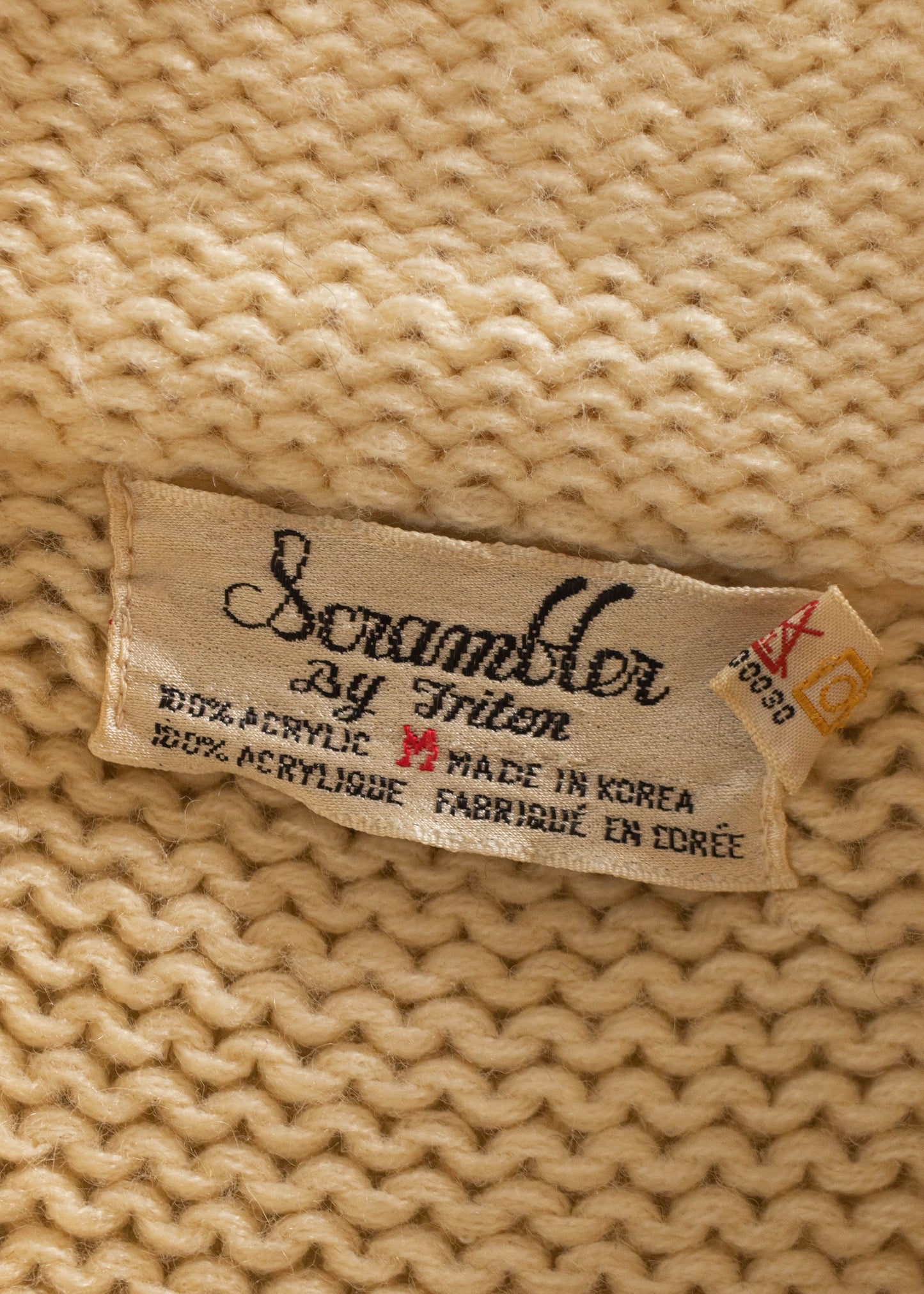 1980s Hunting Pattern Cowichan Style Wool Cardigan Size XS/S