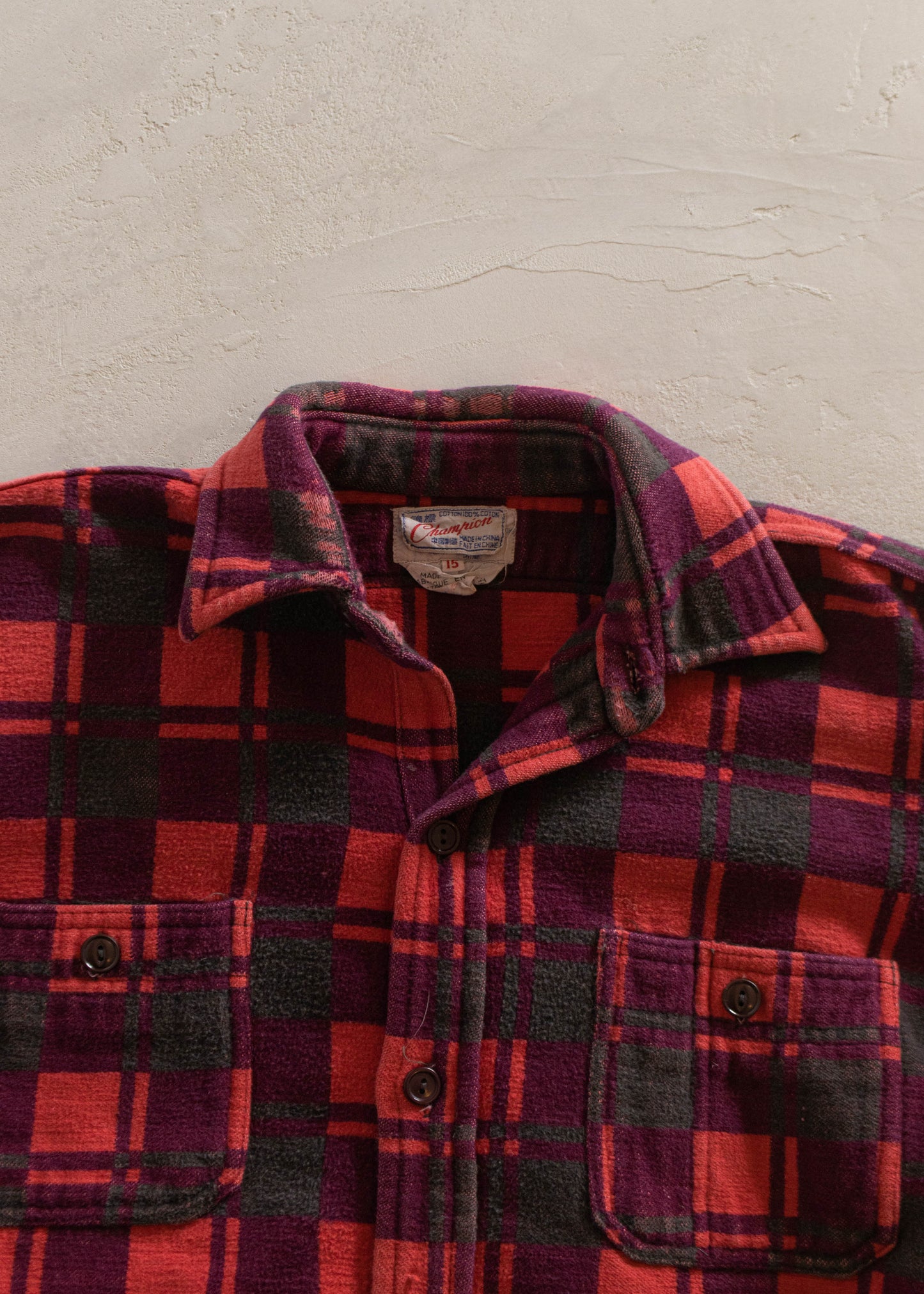 1980s Champion Flannel Button Up Shirt Size S/M