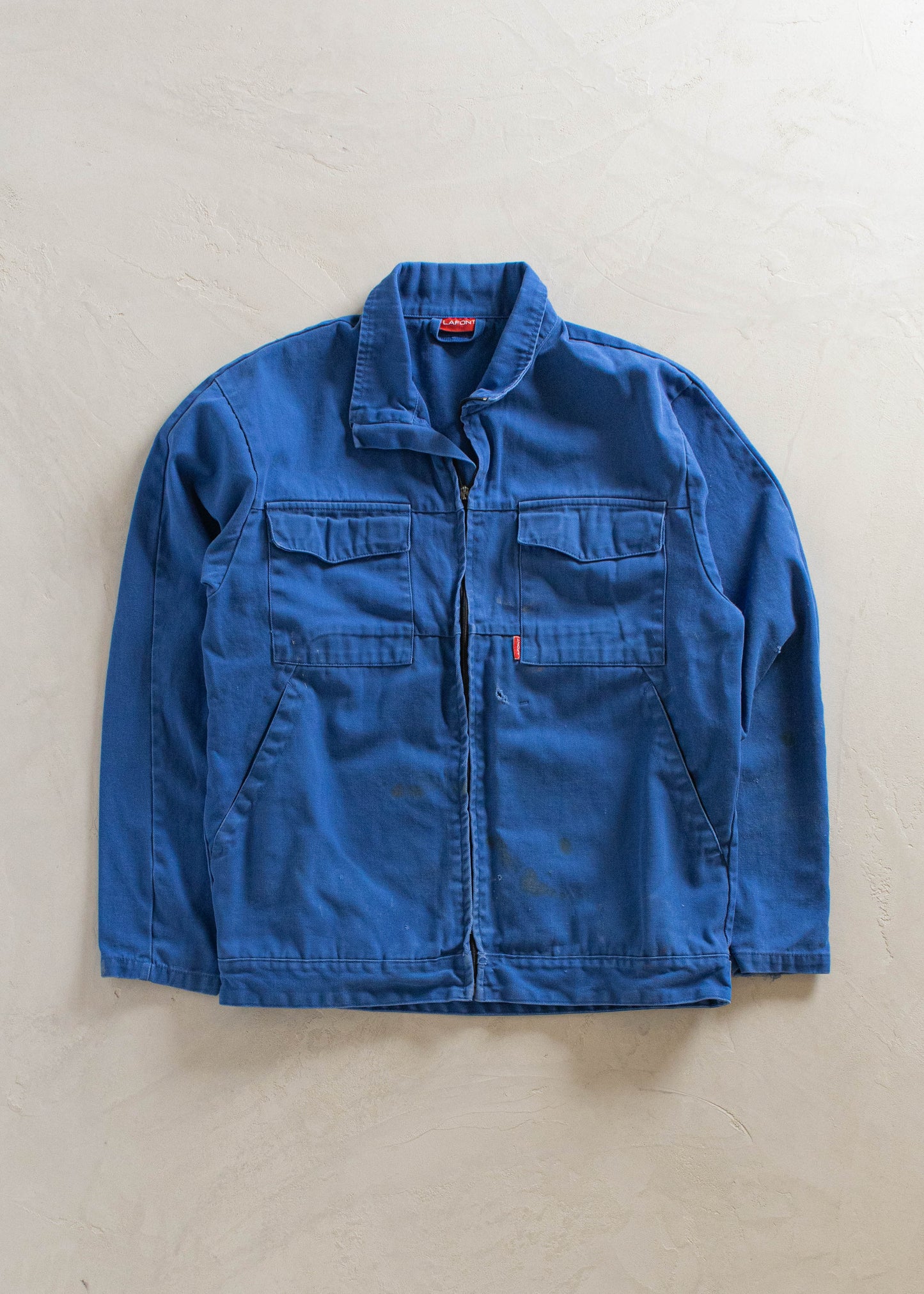 1980s Lafont French Workwear Zip Up Chore Jacket Size L/XL
