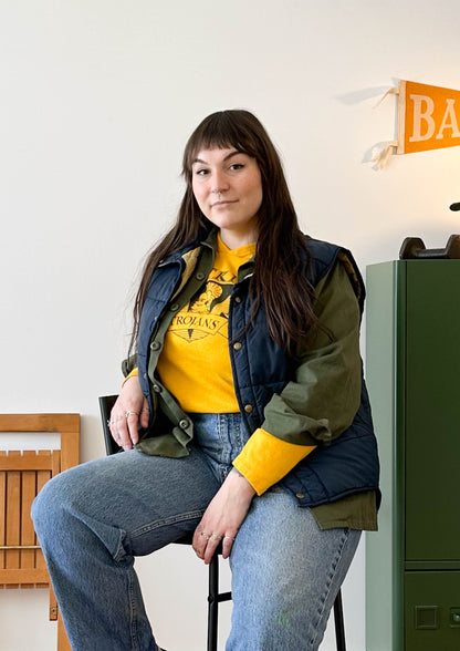 1980s Russel Athletic Botkins Trojans Long Sleeve Sport Jersey Size L/XL