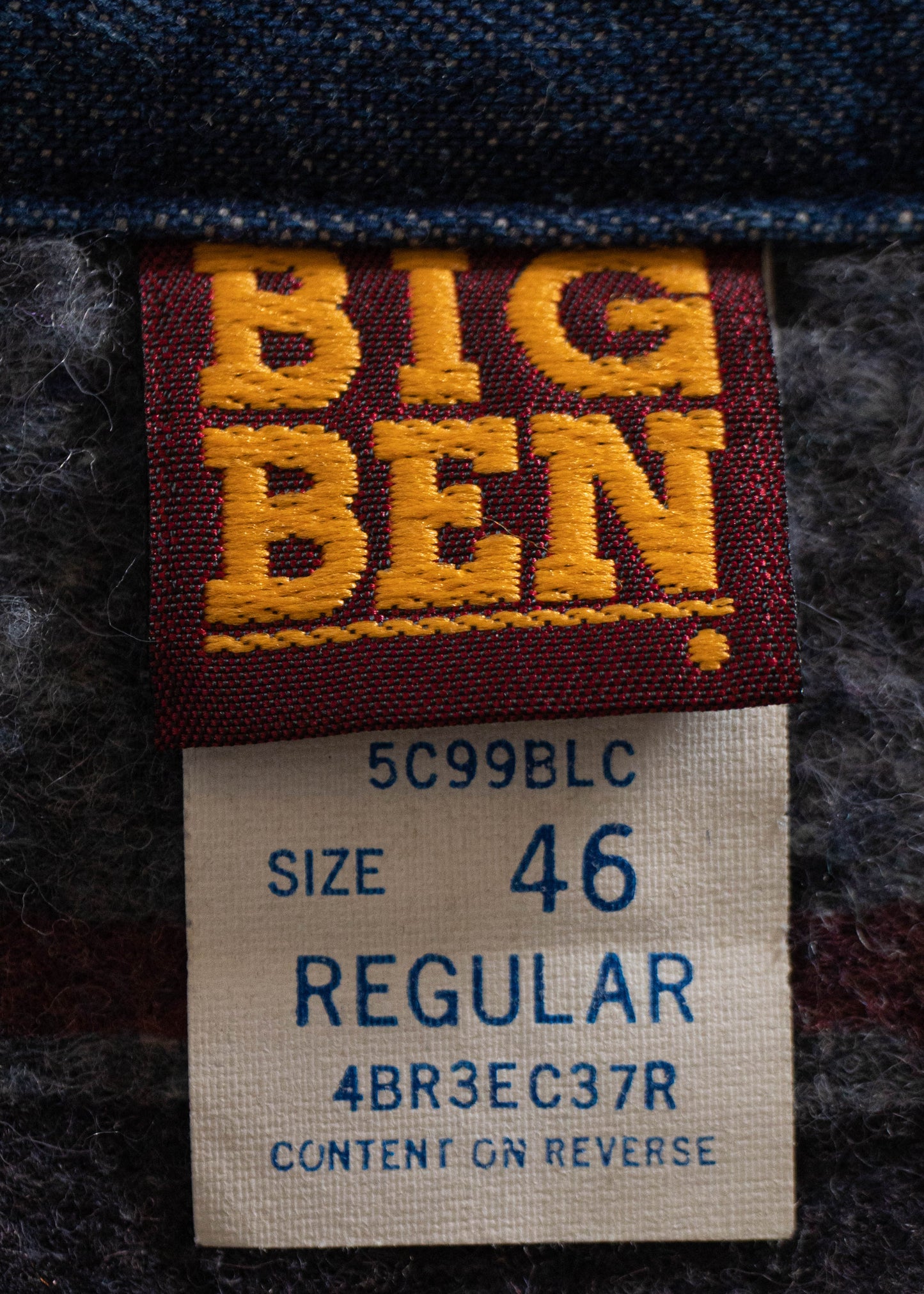 1970s Big Ben Blanket Lined Denim Chore Coat Size XL/2XL