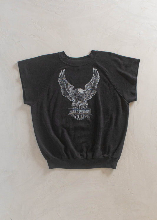 1987 Harley Davidson Short Sleeve Raglan Sweatshirt Size M/L