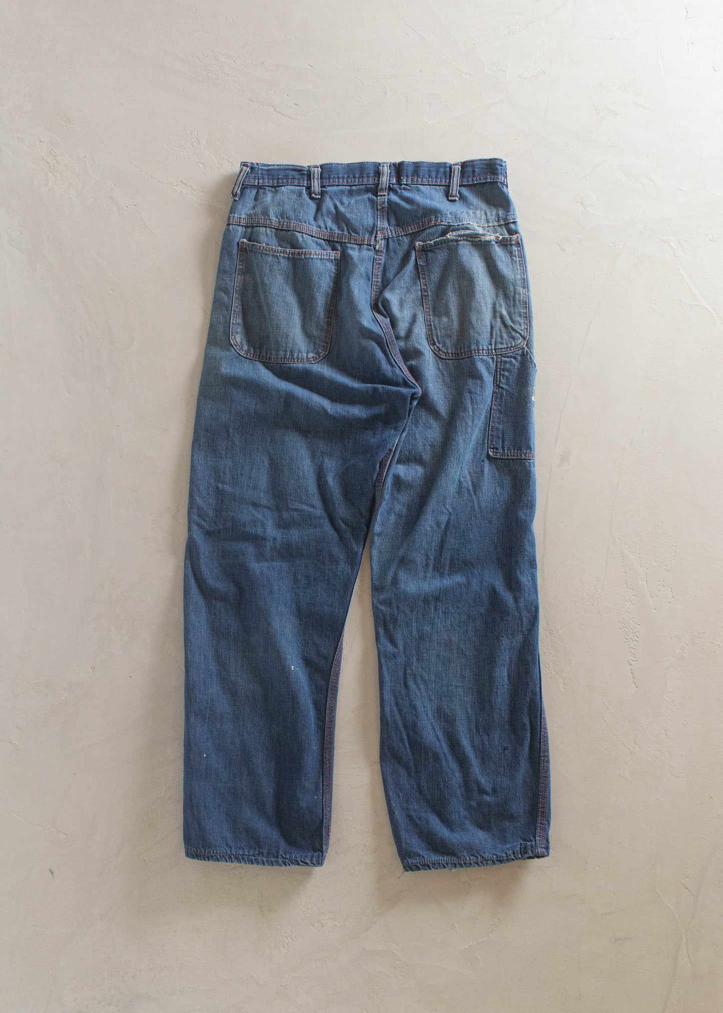 1950s Sanforized Denim Carpenter Pants Size Women's 30 Men's 32
