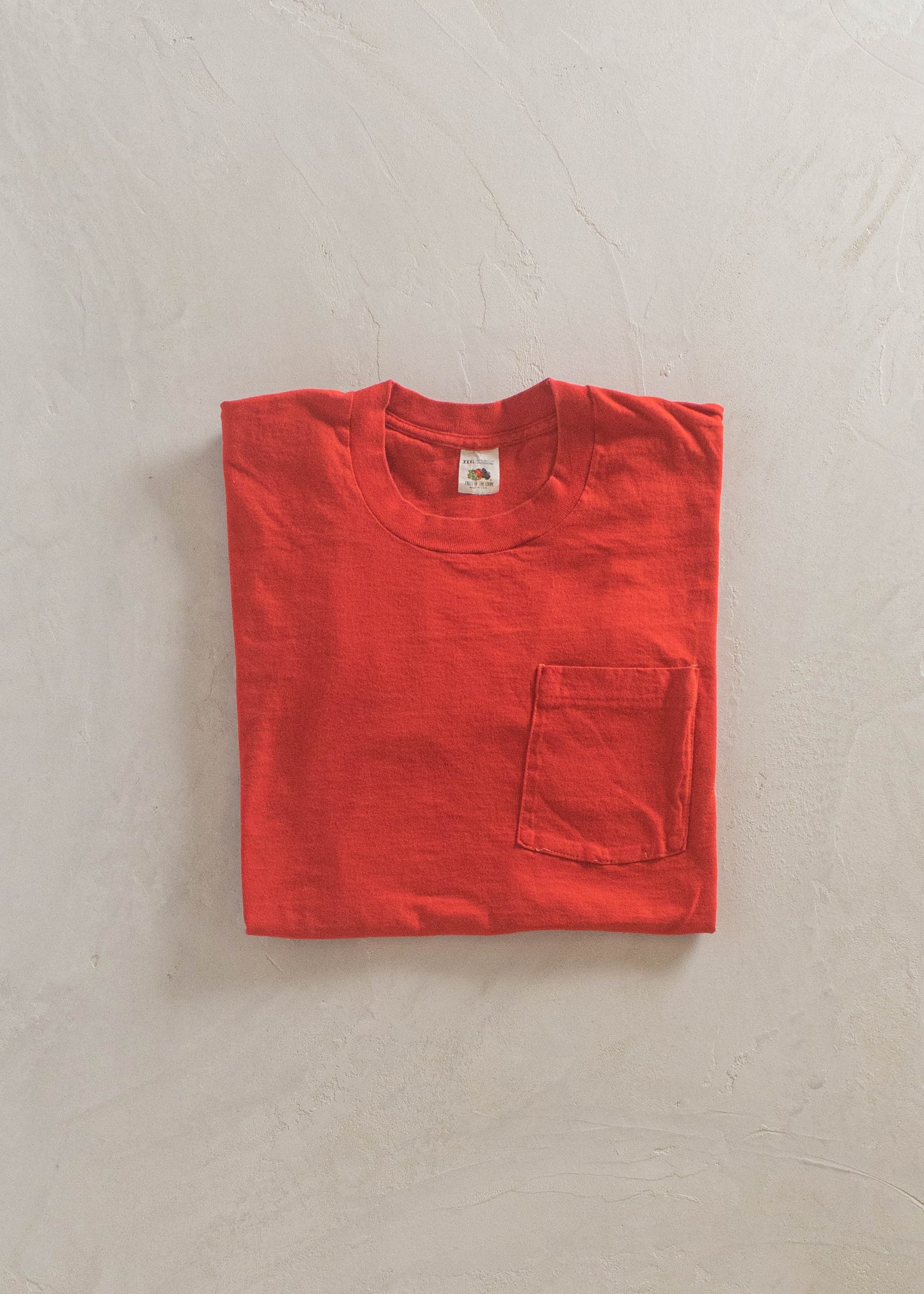 Vintage 1980s Fruit of the Loom Pocket T-Shirt Size XL/2XL