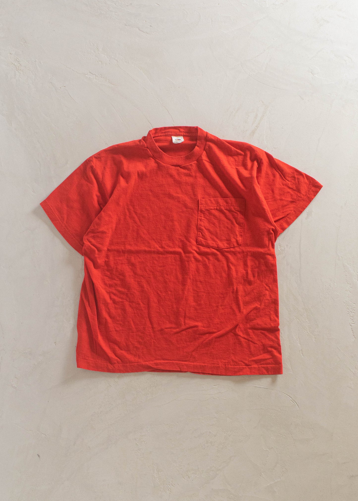 1980s Fruit of the Loom Selvedge Pocket T-Shirt Size M/L