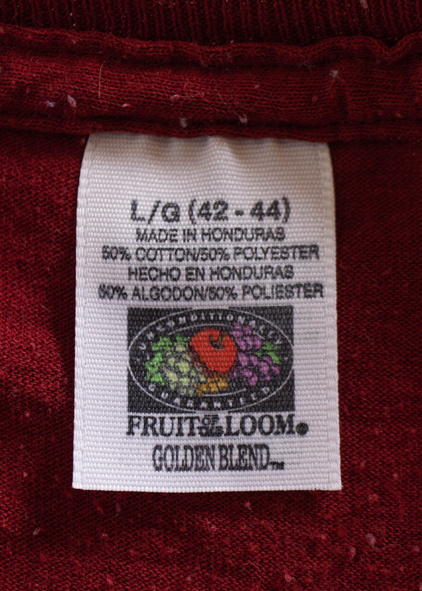 1980s Fruit of the Loom Selvedge Pocket T-Shirt Size M/L