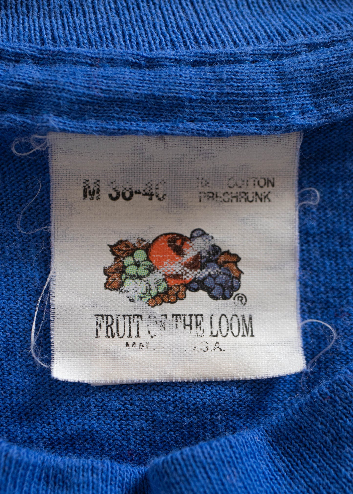 1980s Fruit of the Loom Selvedge Pocket T-Shirt Size XS/S