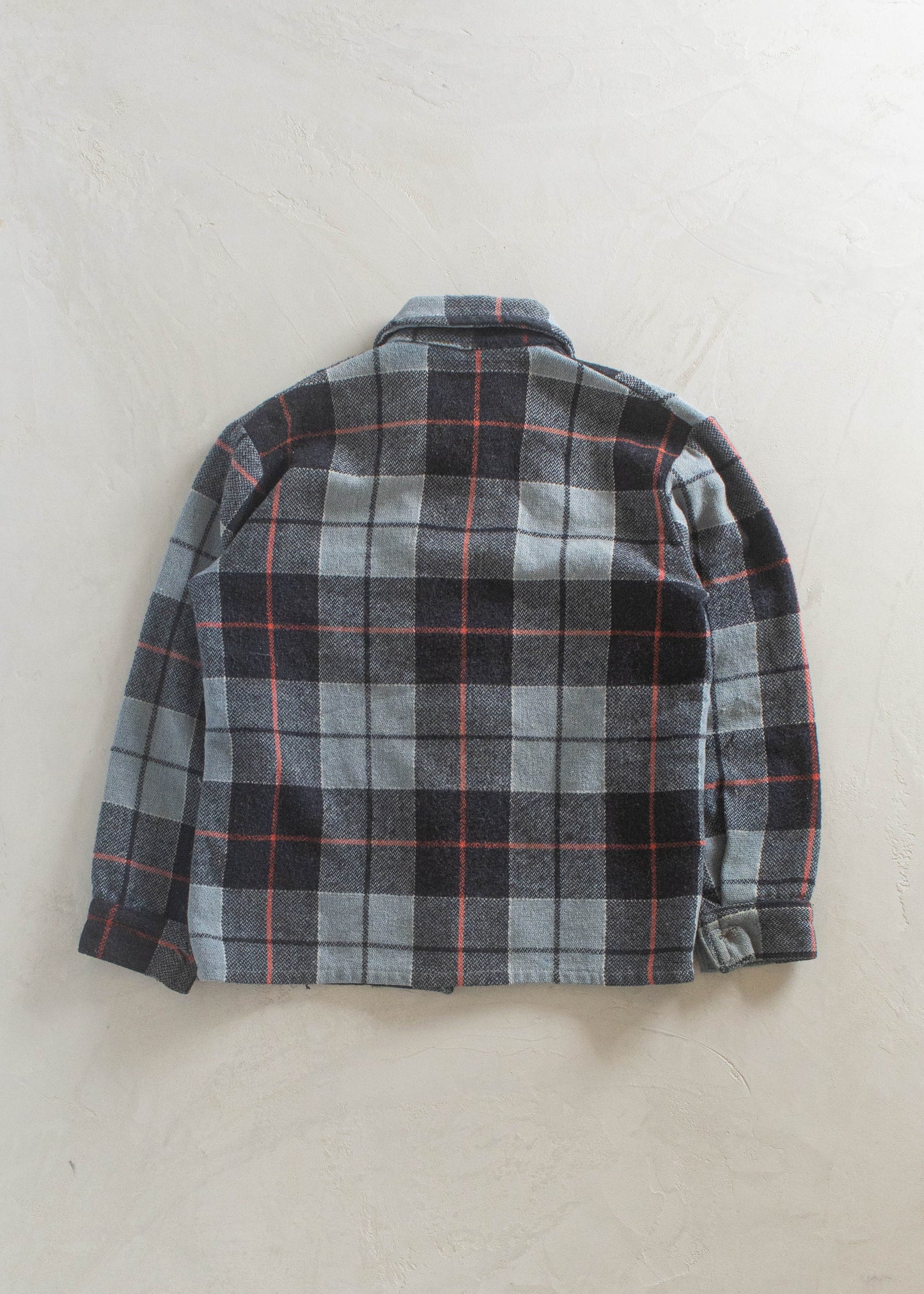 1980s Wool Flannel Button Up Shirt Size M/L
