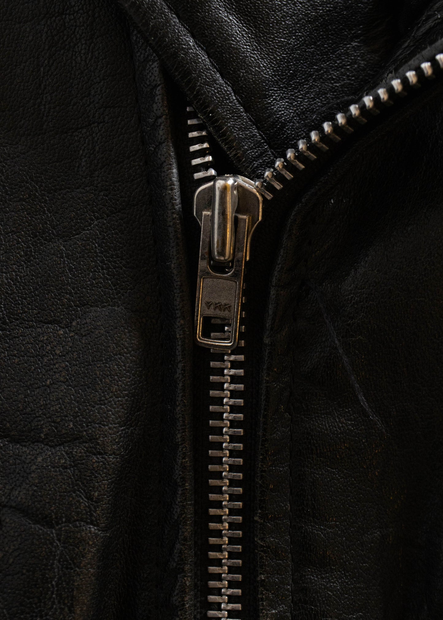 1980s Diamond Leather Moto Jacket Size M/L