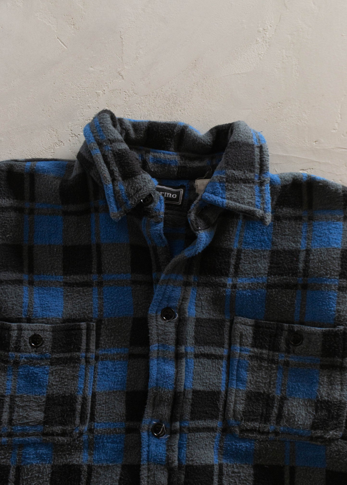 1980s Palermo Flannel Button Up Shirt Size L/XL