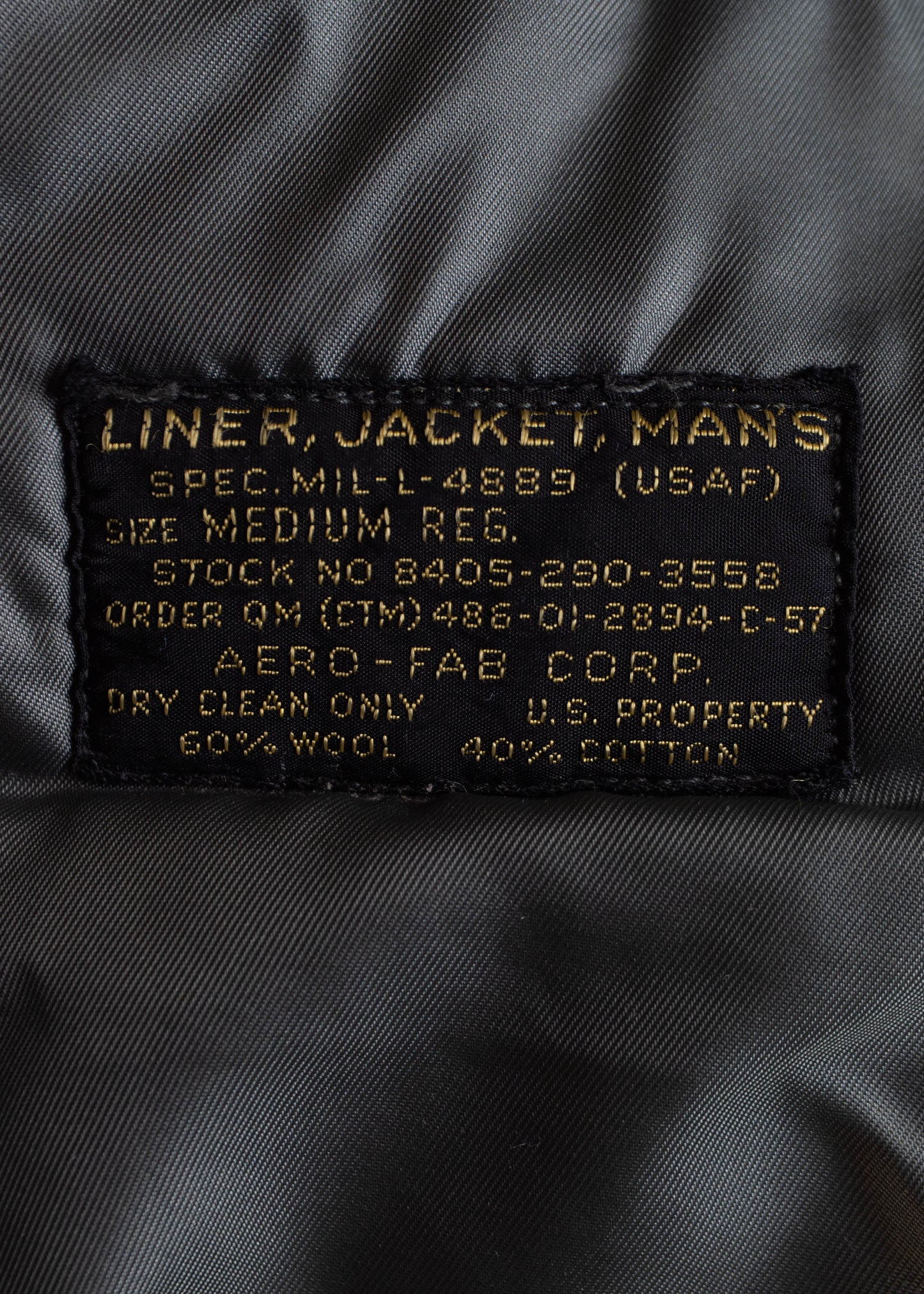 1960s High Pile Nylon Reversible Military Liner Jacket Size S/M