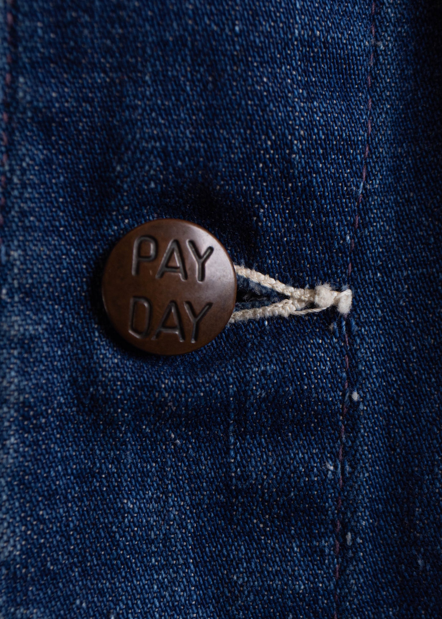 1950s Pay Day Denim Chore Coat Size M/L