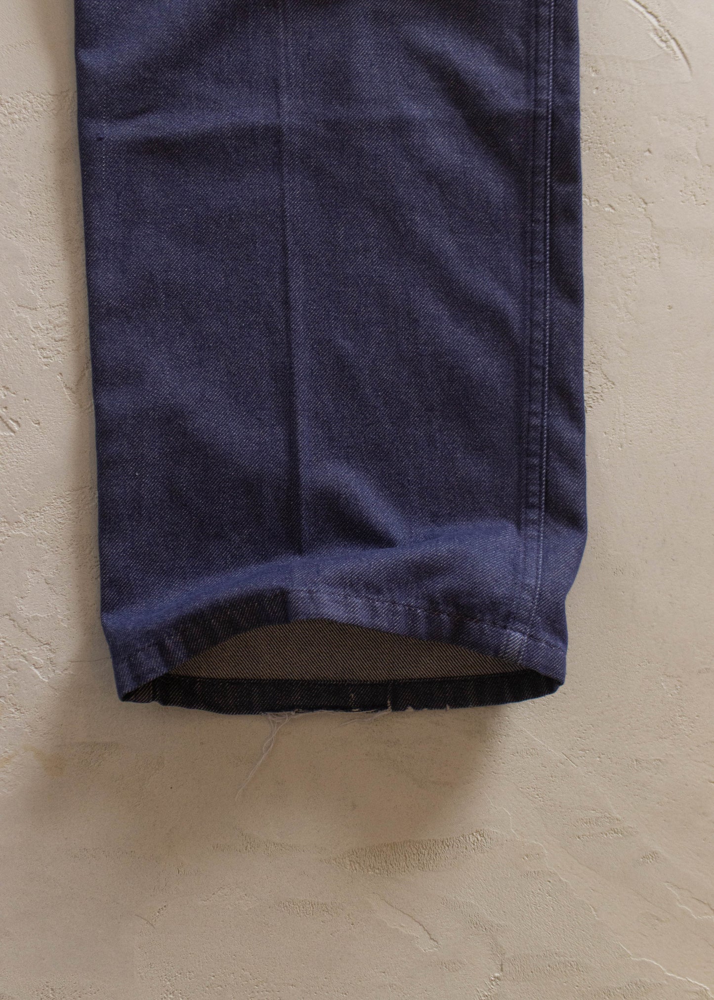 1980s Tergal French Workwear Chore Pants Size Women's 33 Men's 36
