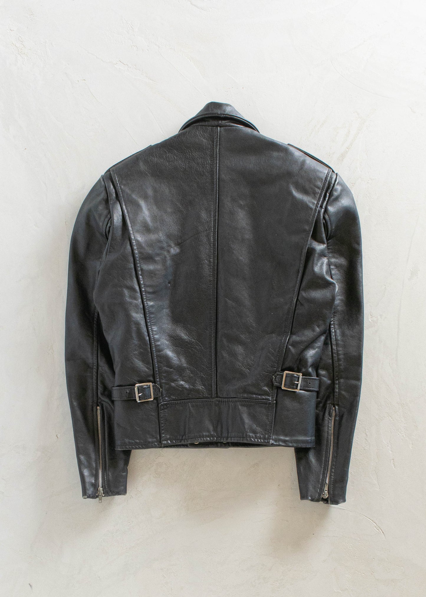 1970s Leather Moto Jacket Size 2XS/XS