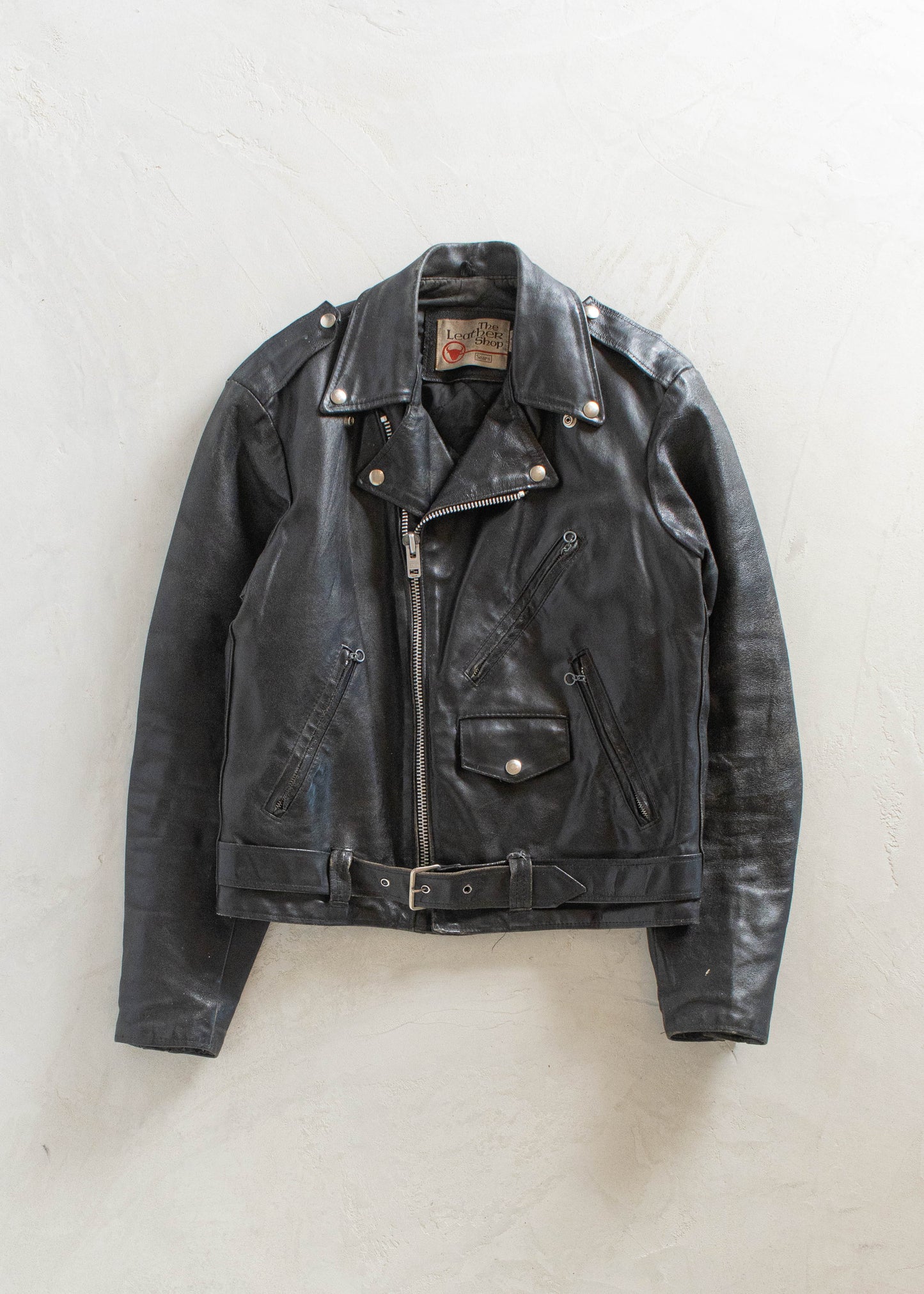 1980s Sears Leather Moto Jacket Size XS/S