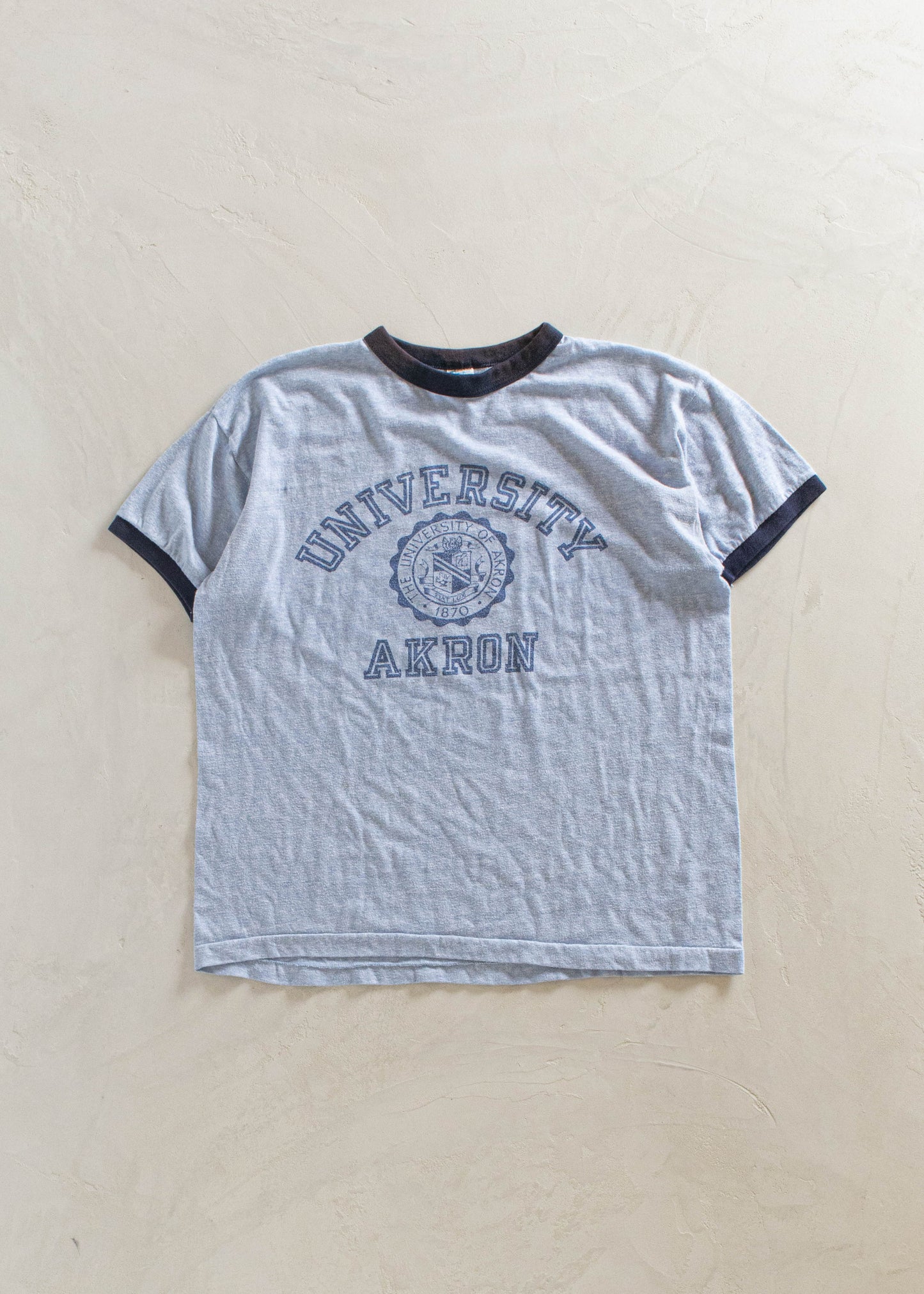 1980s Champion University Akron Souvenir T-Shirt Size M/L