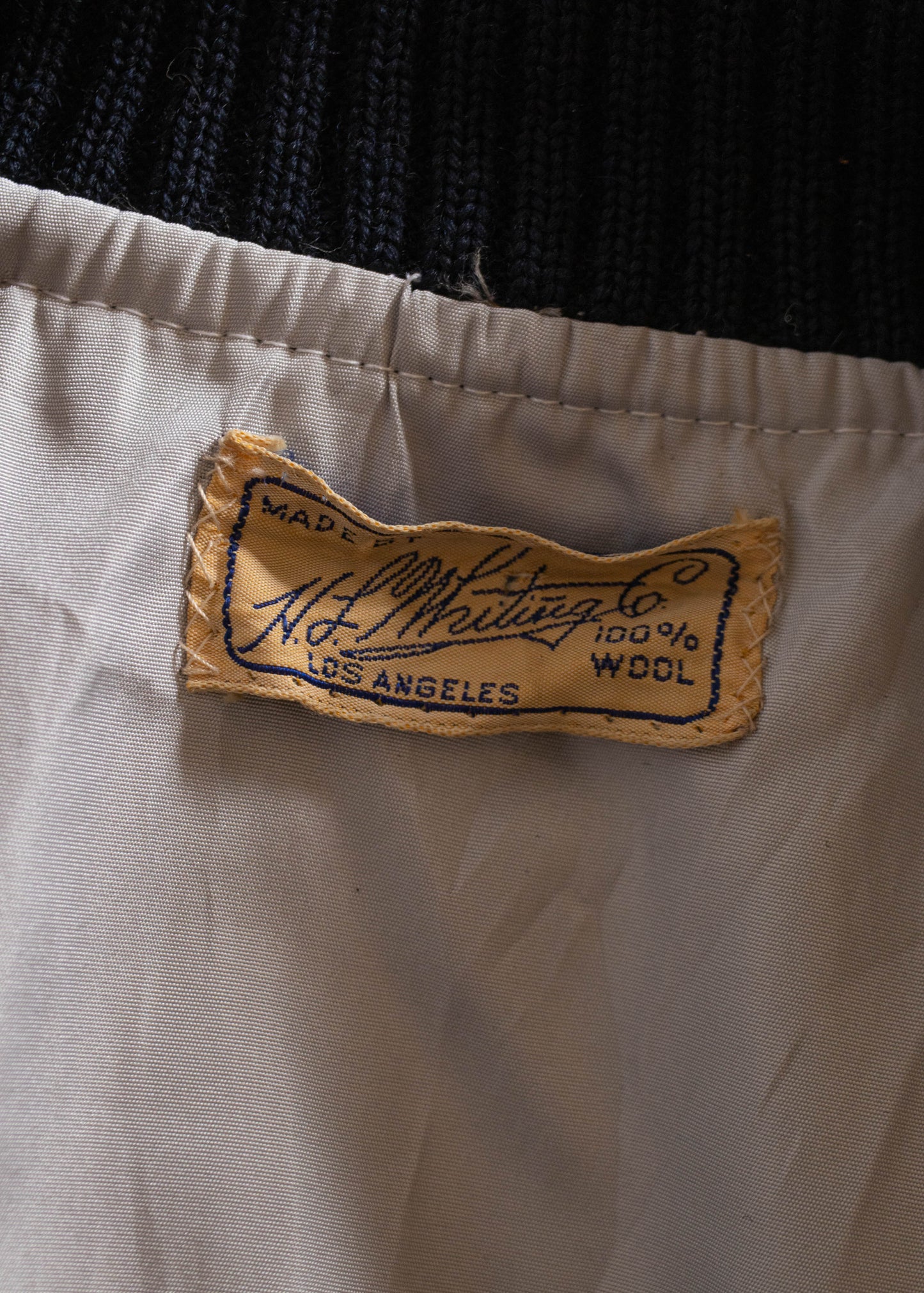1950s H.L.Whiting Co. Varsity Letterman Jacket Size M/L